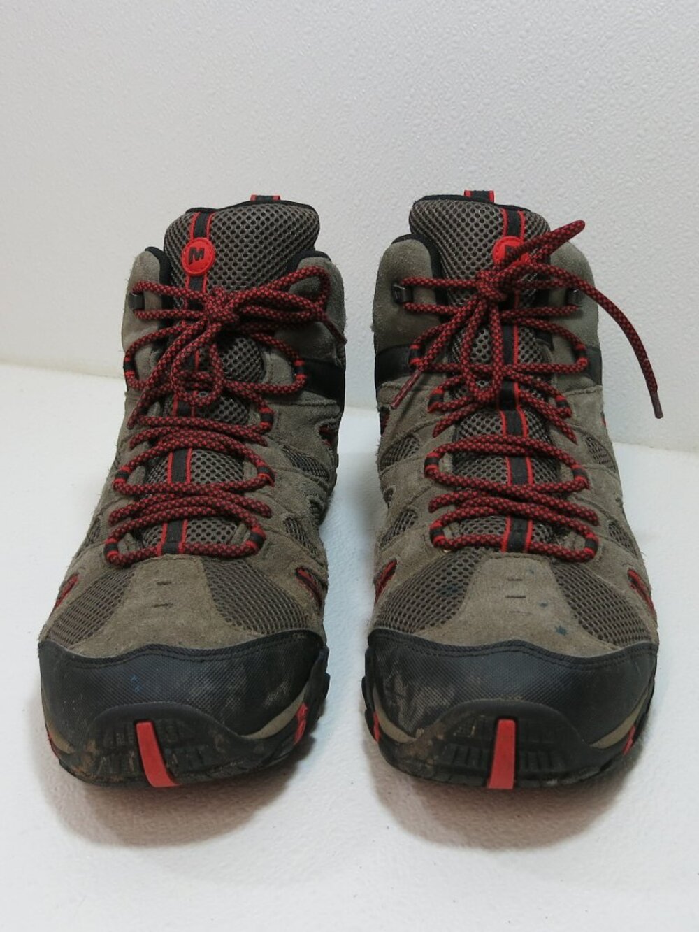 Merrell Soft Toe Leather Fabric Padded Hiking Boots Shoes Men's Shoes Sz 14 - Picture 5 of 7